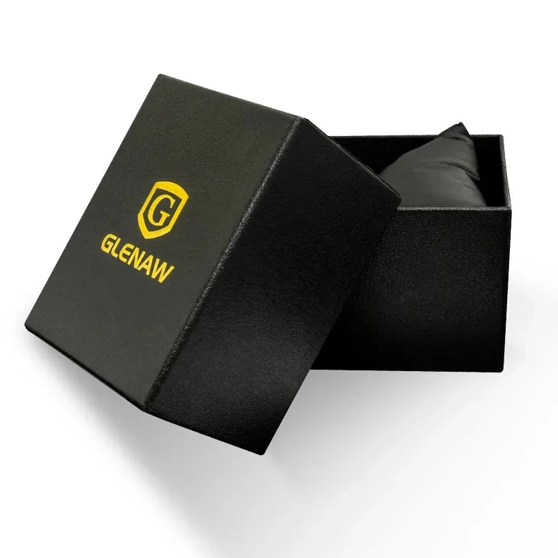 GLENAW Mechanical Watches Men Calendar Week Moon Phase Automatic Men Business Mechanical Wristwatch Waterproof Earth Watch