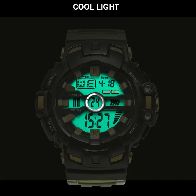  SMAEL LED Bracelet Digital  Men Watches Sport Waterproof 50M